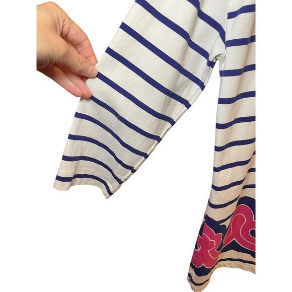 Vineyard Vines Women XS Tunic Blouse Fisherman Core Nautical Preppy Pink & Navy - Picture 10 of 13